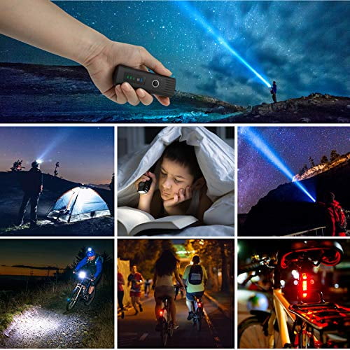 Mobile Power YIJIAOYUN USB Rechargeable Bike Headlight 4 in 1 Waterproof Safety Commuter Frontlight with Easy Installation Bike Horn 4000 mAh Used as Bicycle Headlight Phone Holder